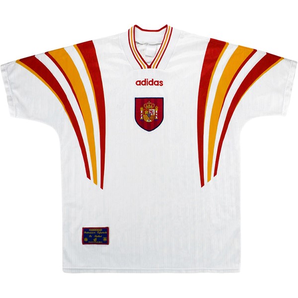 Tailandia Camiseta España Tercera Equipación Retro 1996 Blanco